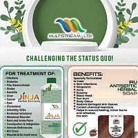 The Two (2) Featured Health products of MultiStream TM Ltd are the Jinja Herbal Extract (JHE) and the IRU Anticeptic Soap